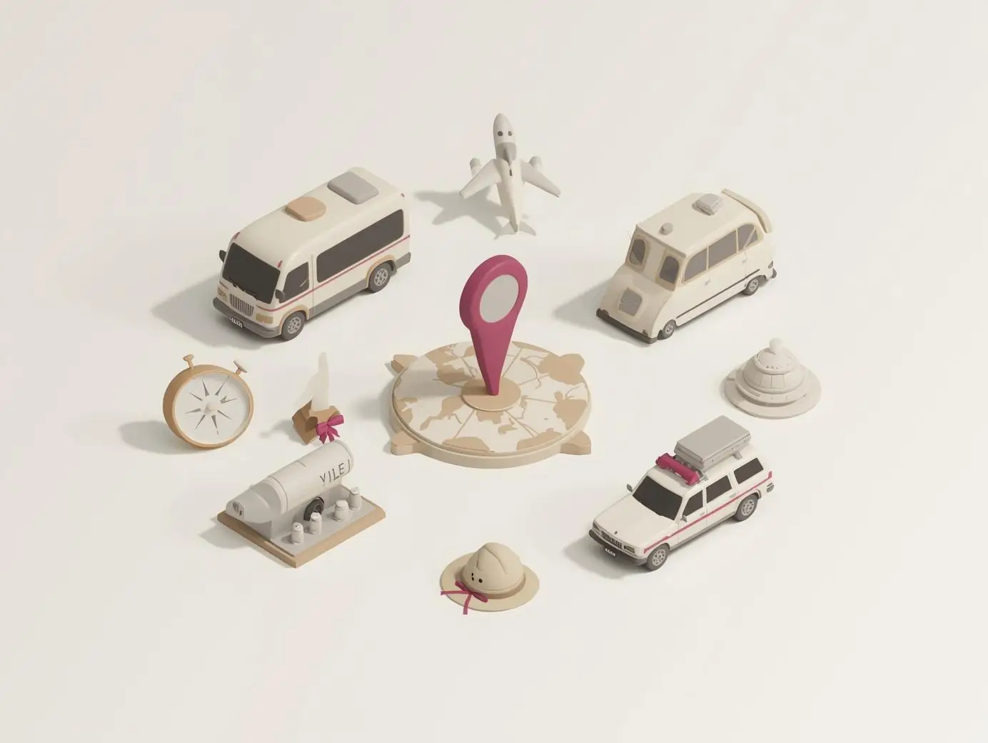 Home 29 Premium mobility & travel services collage — cars, chauffeurs, airport, outstation, boats, adventure